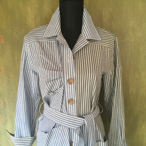 Rejina Pyo Striped Button Front Dress Size S - Picture 2 of 11